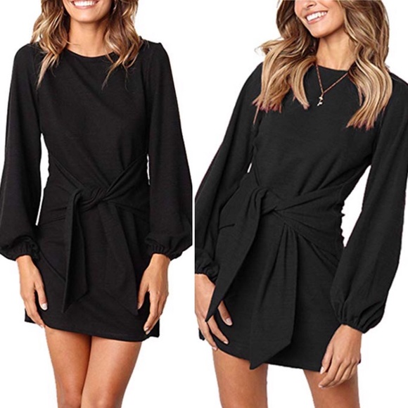 ✦NWT Belted Front Tie Tunic Dress✦ - Picture 3 of 8